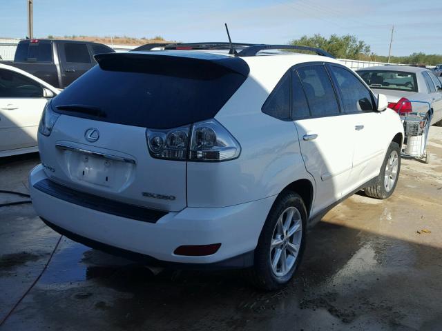 2T2GK31U49C080199 - 2009 LEXUS RX 350 WHITE photo 4