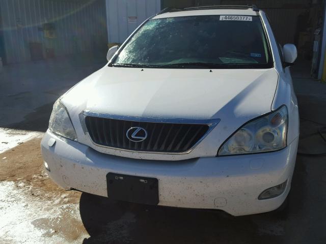 2T2GK31U49C080199 - 2009 LEXUS RX 350 WHITE photo 9