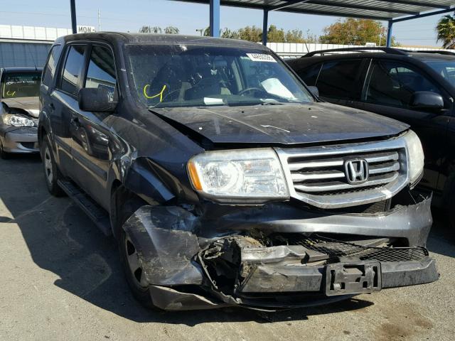 5FNYF4H25CB015372 - 2012 HONDA PILOT LX BROWN photo 1