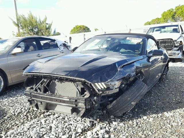 1FATP8UH5H5220410 - 2017 FORD MUSTANG BLACK photo 2