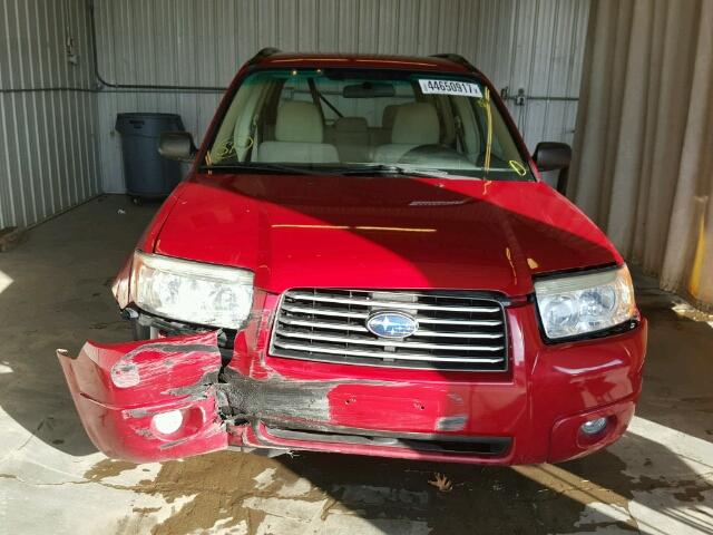 JF1SG63656H737184 - 2006 SUBARU FORESTER RED photo 9