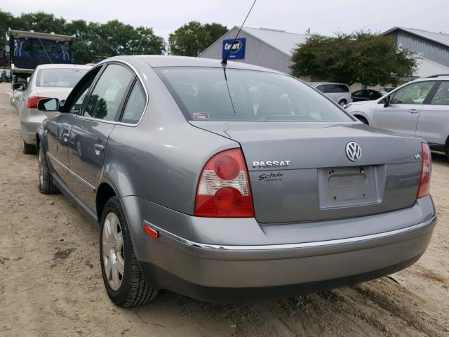 WVWRH63B63E088172 - 2003 VOLKSWAGEN PASSAT GLX GRAY photo 3