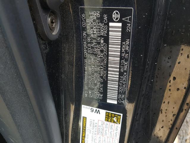 JTKDE177460120557 - 2006 TOYOTA SCION TC 黑色 照片 10