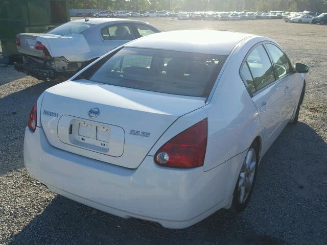 1N4BA41E44C821166 - 2004 NISSAN MAXIMA WHITE photo 4