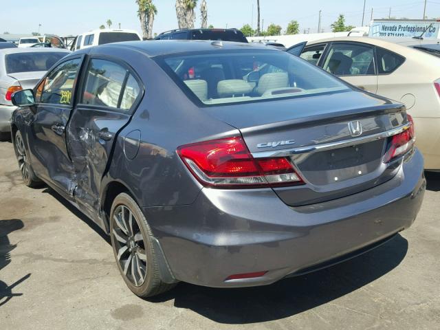 19XFB2F90EE273332 - 2014 HONDA CIVIC EXL 灰色 照片 3