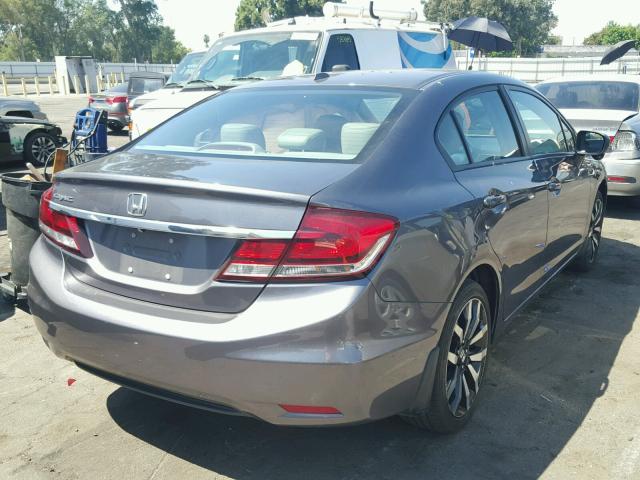 19XFB2F90EE273332 - 2014 HONDA CIVIC EXL 灰色 照片 4