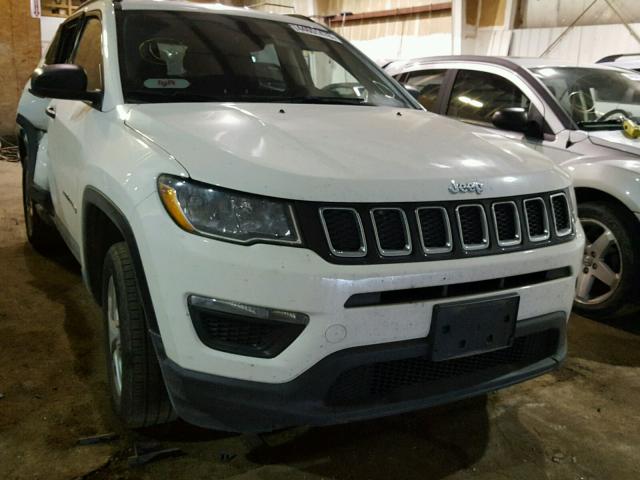 3C4NJDAB7JT126807 - 2018 JEEP COMPASS SP WHITE photo 1