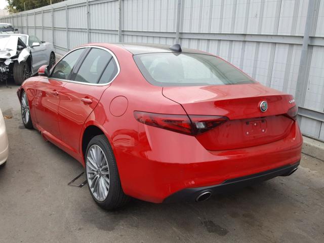 ZARFAECN9H7551211 - 2017 ALFA ROMEO GIULIA TI RED photo 3