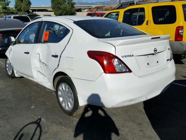 3N1CN7AP8DL853521 - 2013 NISSAN VERSA S WHITE photo 3