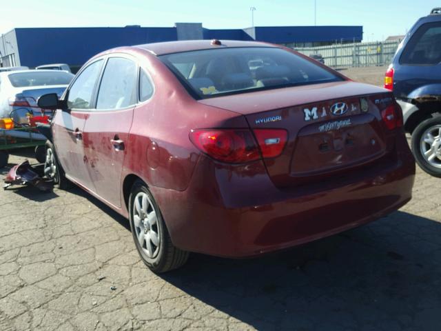 KMHDU46D98U316746 - 2008 HYUNDAI ELANTRA RED photo 3