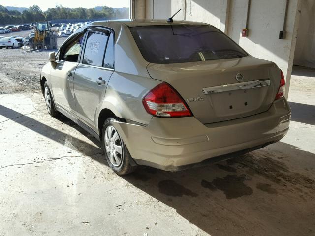 3N1BC11E08L431911 - 2008 NISSAN VERSA BEIGE photo 3