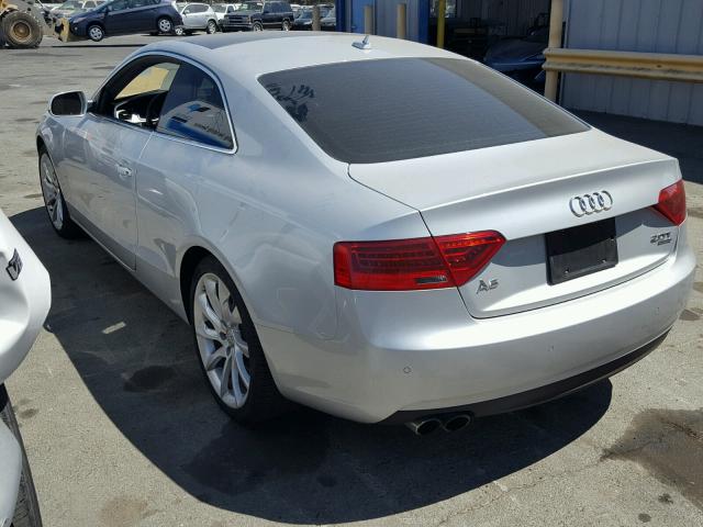 WAUVFAFR5DA006616 - 2013 AUDI A5 PRESTIG SILVER photo 3