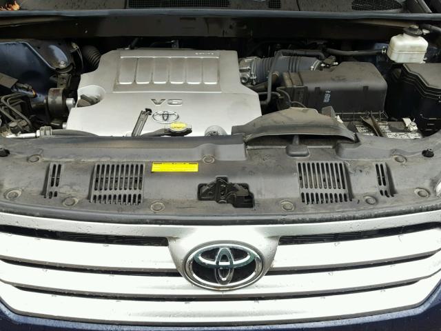 5TDBK3EH1DS275169 - 2013 TOYOTA HIGHLANDER BLUE photo 7