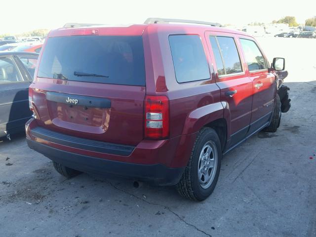 1C4NJPBA0ED714745 - 2014 JEEP PATRIOT SP RED photo 4