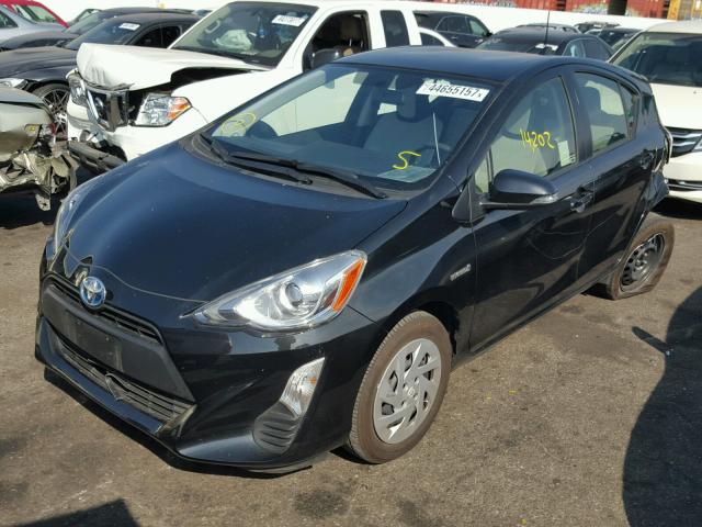 JTDKDTB33G1138674 - 2016 TOYOTA PRIUS C BLACK photo 2