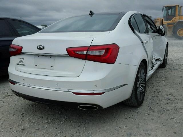 KNALN4D72E5163866 - 2014 KIA CADENZA PR WHITE photo 4