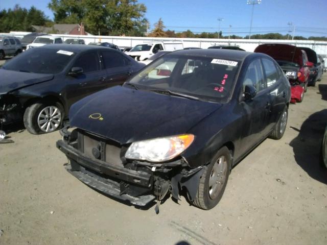 KMHDU46D27U104253 - 2007 HYUNDAI ELANTRA GL BLACK photo 2