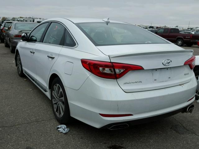 5NPE34AF5FH100422 - 2015 HYUNDAI SONATA WHITE photo 3