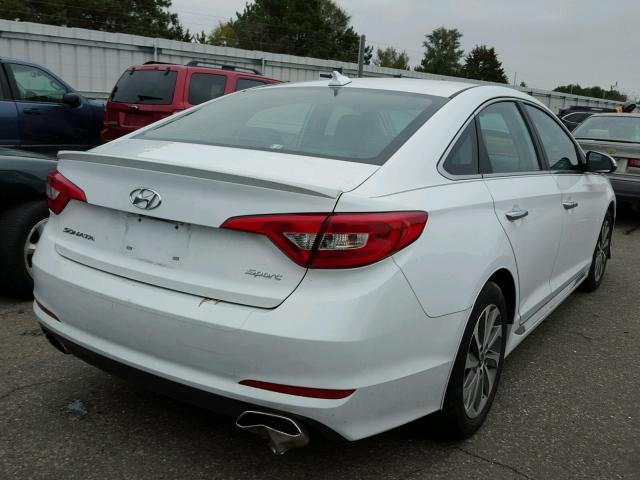 5NPE34AF5FH100422 - 2015 HYUNDAI SONATA WHITE photo 4