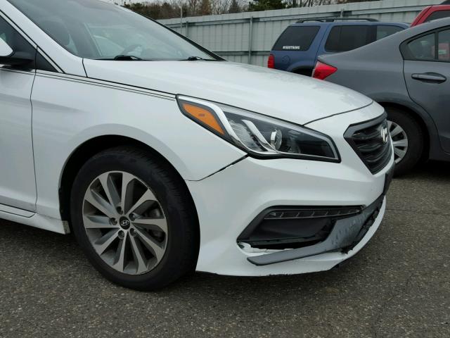 5NPE34AF5FH100422 - 2015 HYUNDAI SONATA WHITE photo 9