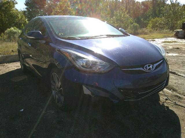 5NPDH4AE9FH625374 - 2015 HYUNDAI ELANTRA SE BLUE photo 1