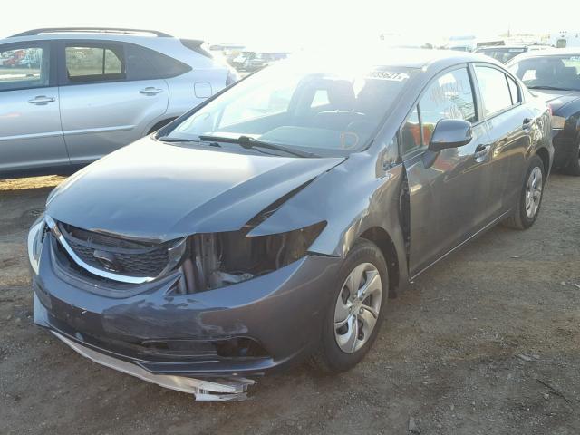 19XFB2F52DE099534 - 2013 HONDA CIVIC GRAY photo 2