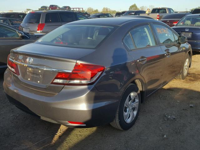 19XFB2F52DE099534 - 2013 HONDA CIVIC GRAY photo 4