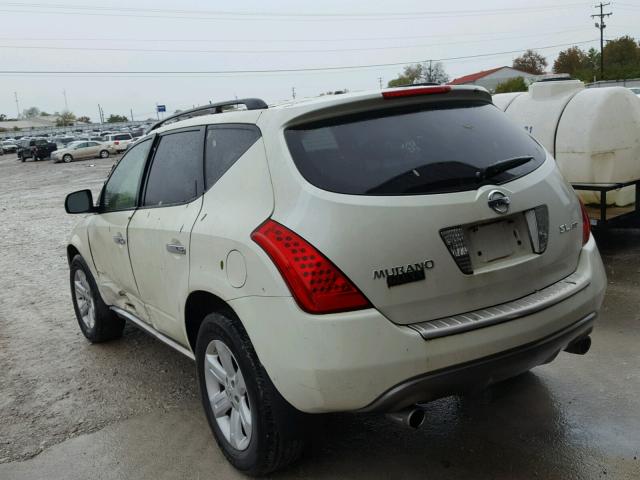 JN8AZ08W17W611704 - 2007 NISSAN MURANO SL WHITE photo 3