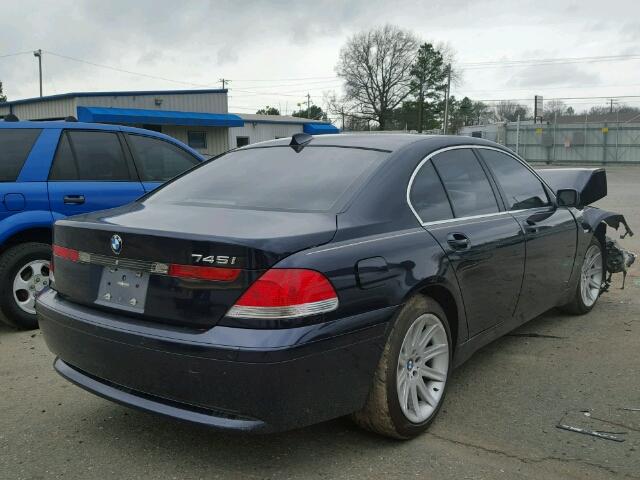 WBAGL635X5DP76214 - 2005 BMW 745 I BLUE photo 4