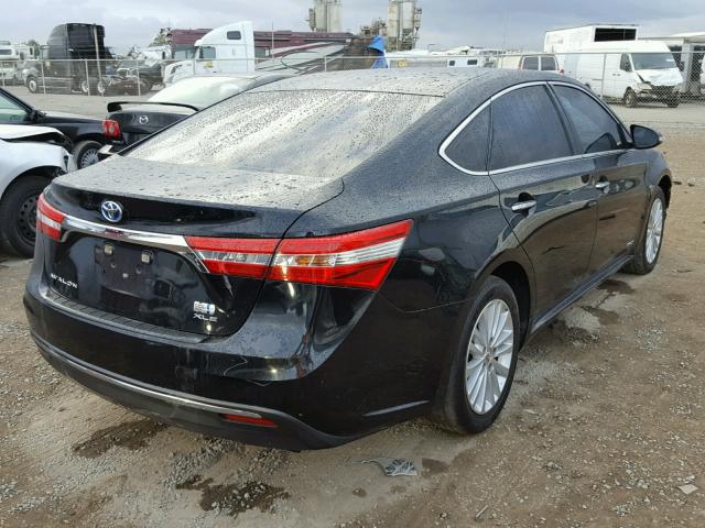 4T1BD1EB2EU029542 - 2014 TOYOTA AVALON HYB BLACK photo 4