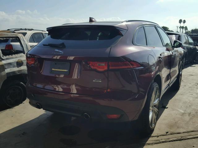 SADCL2BV5HA493029 - 2017 JAGUAR F-PACE R - BURGUNDY photo 4