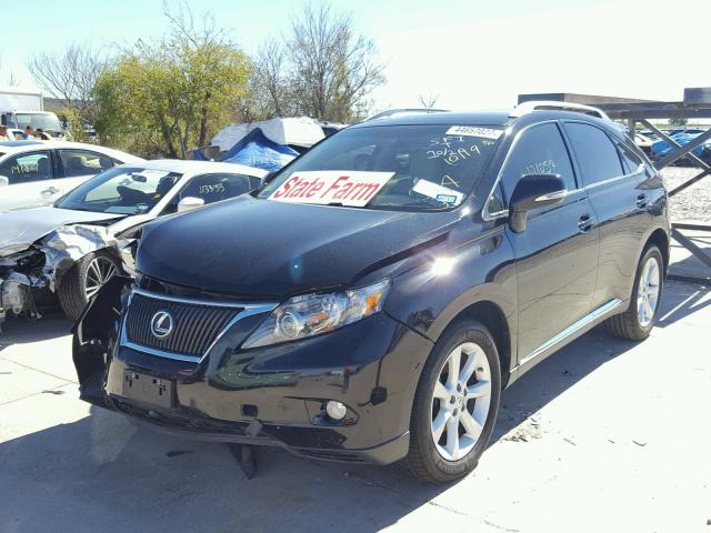 2T2BK1BA1CC145441 - 2012 LEXUS RX 350 BLACK photo 2