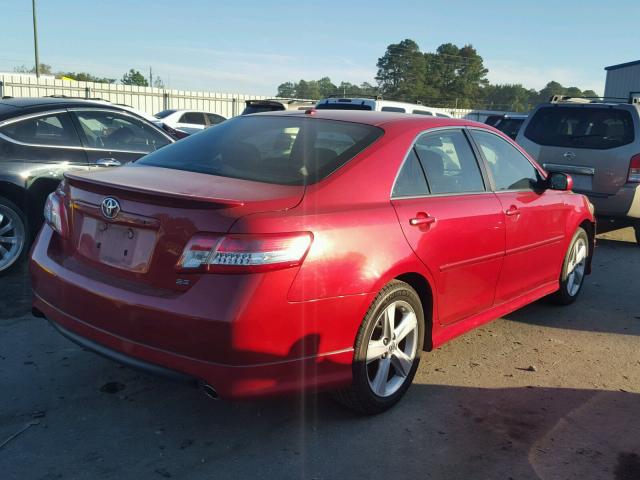 4T1BK3EK3AU108066 - 2010 TOYOTA CAMRY RED photo 4