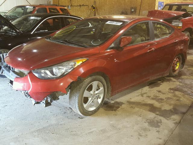 KMHDH4AE3BU133547 - 2011 HYUNDAI ELANTRA GL MAROON photo 2