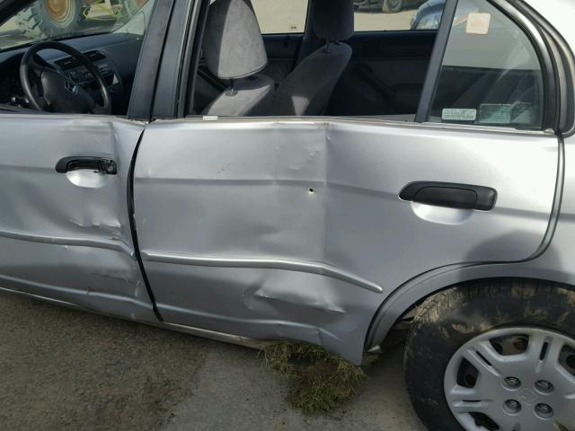 JHMES16521S011644 - 2001 HONDA CIVIC LX Gris photo 10