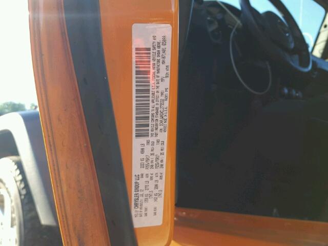 1C4AJWAGXCL273532 - 2012 JEEP WRANGLER S YELLOW photo 10