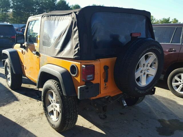 1C4AJWAGXCL273532 - 2012 JEEP WRANGLER S YELLOW photo 3