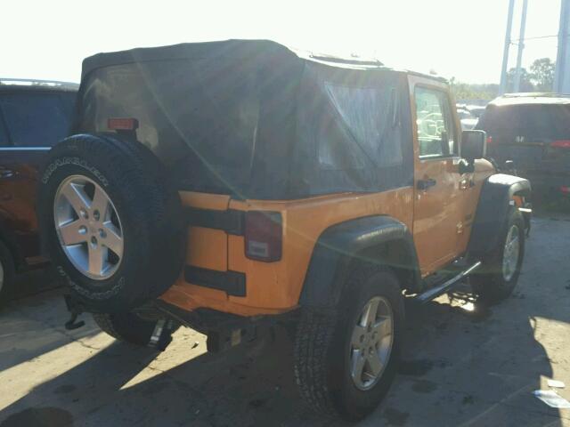 1C4AJWAGXCL273532 - 2012 JEEP WRANGLER S YELLOW photo 4