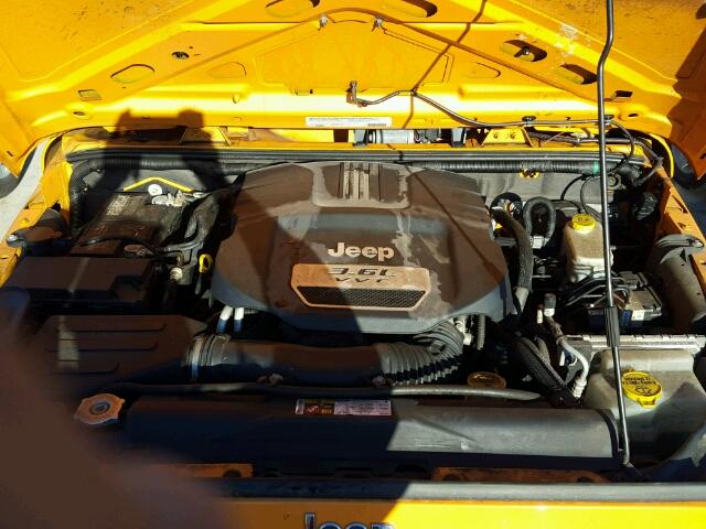 1C4AJWAGXCL273532 - 2012 JEEP WRANGLER S YELLOW photo 7