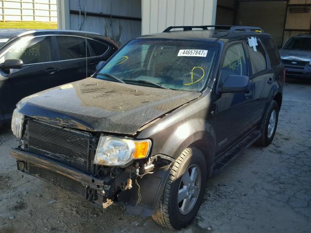 1FMCU03108KA99758 - 2008 FORD ESCAPE BLACK photo 2