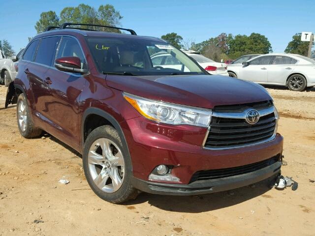 5TDYKRFH8GS171116 - 2016 TOYOTA HIGHLANDER BURGUNDY photo 1