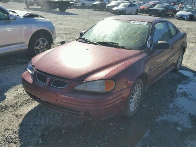 1G2NF12T8YM840814 - 2000 PONTIAC GRAND AM S MAROON photo 2