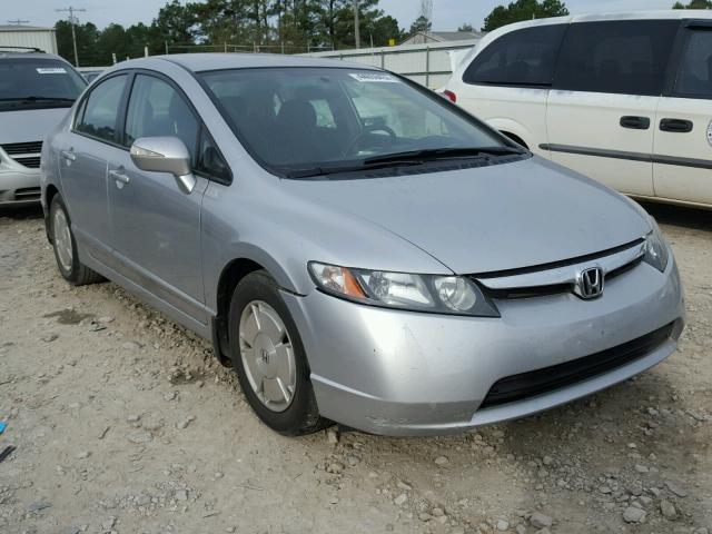 JHMFA36218S028227 - 2008 HONDA CIVIC HYBR SILVER photo 1