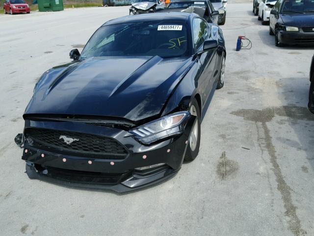 1FA6P8AMXH5256155 - 2017 FORD MUSTANG BLACK photo 2