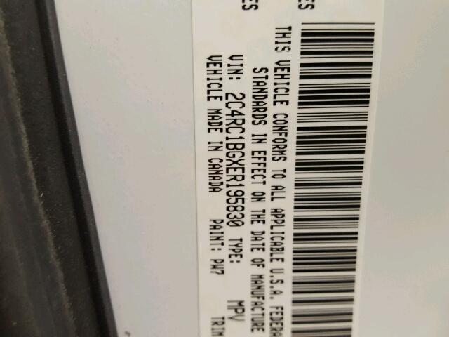 2C4RC1BGXER195830 - 2014 CHRYSLER TOWN & COU 白色 照片 10