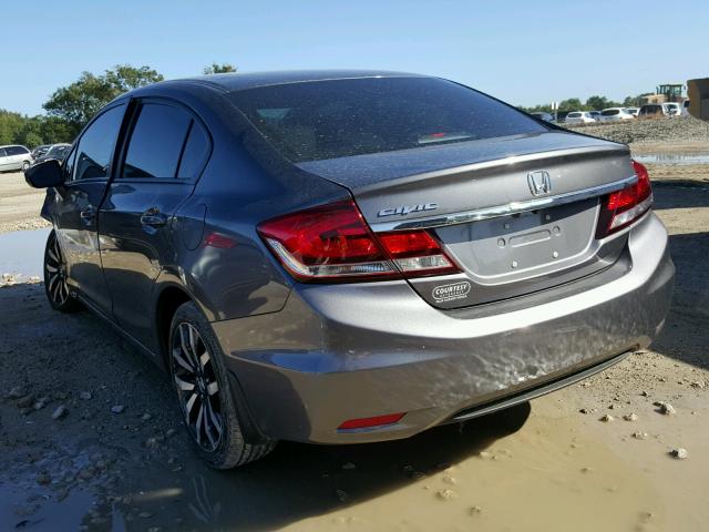 19XFB2F91FE053666 - 2015 HONDA CIVIC EXL CHARCOAL photo 3