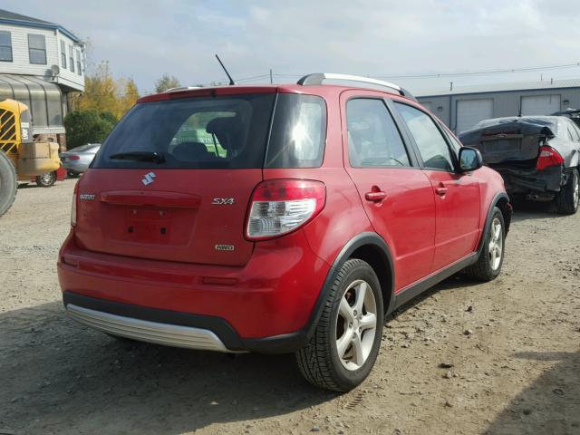 JS2YB417975100794 - 2007 SUZUKI SX4 RED photo 4