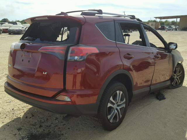 2T3ZFREV7JW411360 - 2018 TOYOTA RAV4 LE Կարմիր լուսանկար 4