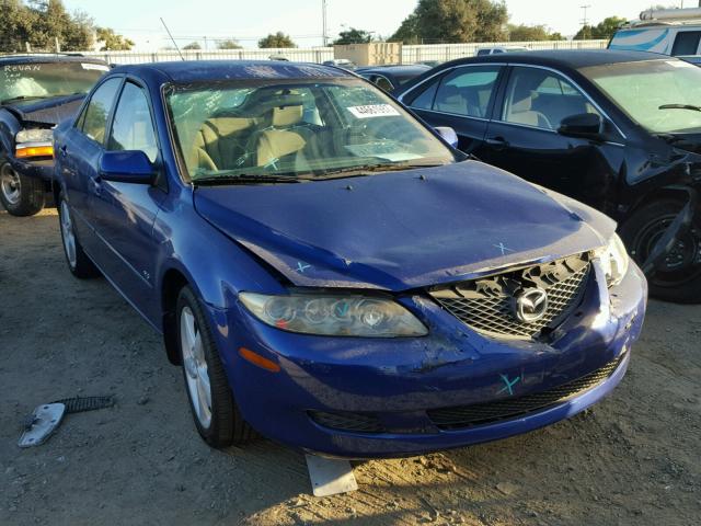 1YVFP80D645N79795 - 2004 MAZDA 6 S BLUE photo 1