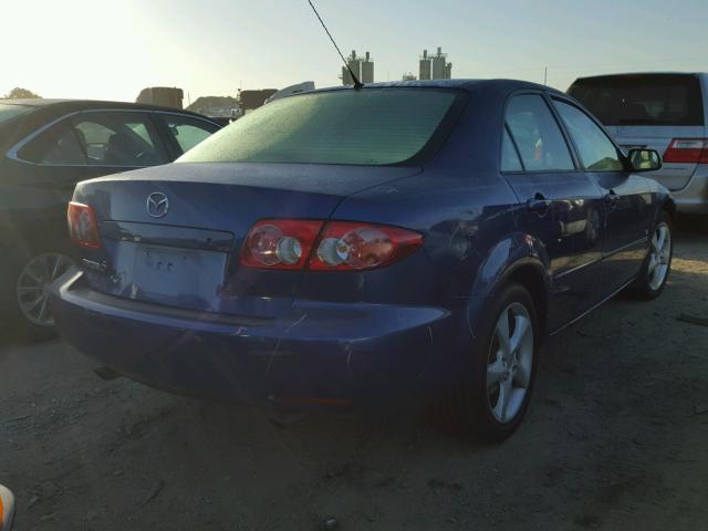 1YVFP80D645N79795 - 2004 MAZDA 6 S BLUE photo 4